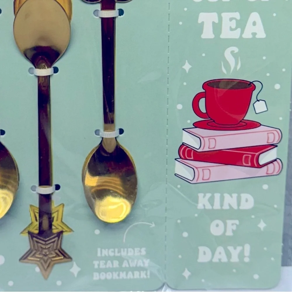 3 for $15 SALE Target Bullseye Set of 4 Holiday Mini Spoons & House Tea Infuser